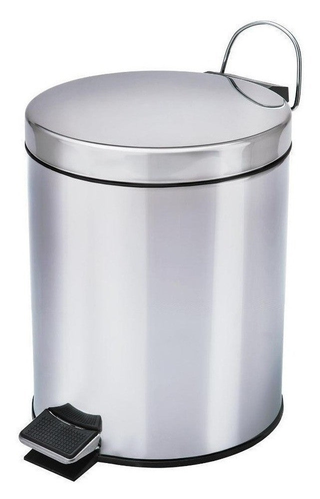 Cesto De Lixo 3lts 100% Inox C/ Pedal Banheiro E Cozinha