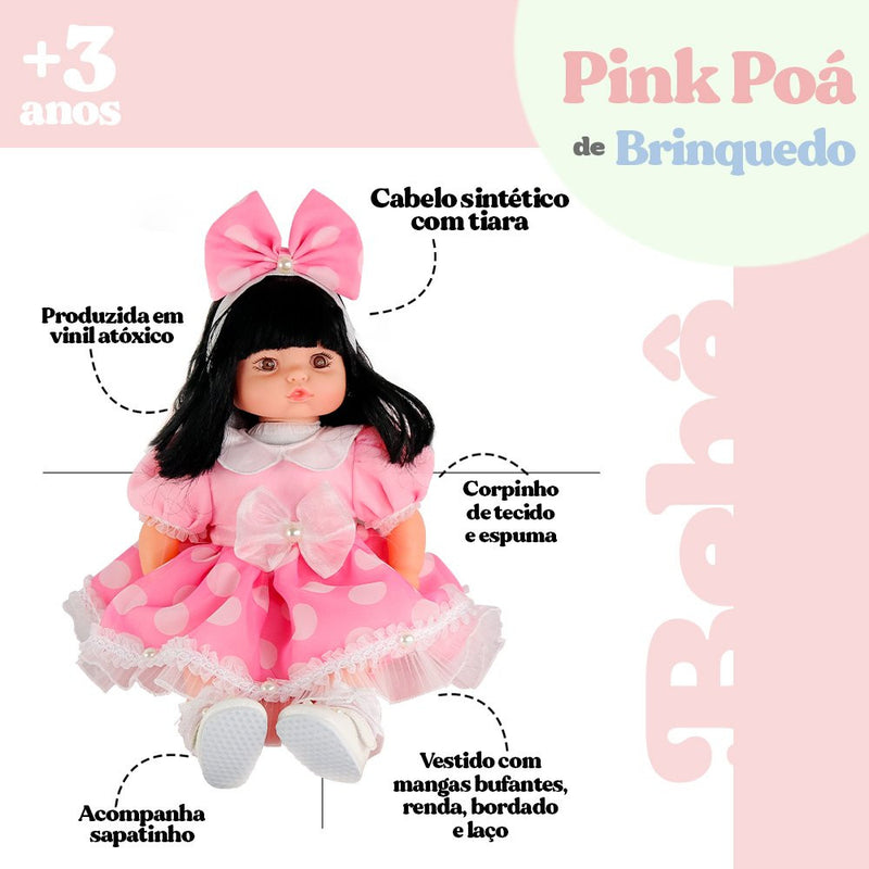 Boneca Addara Pink Poá