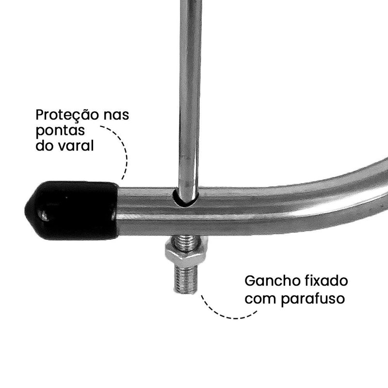 Varal em Espiral para Lençóis, Cobertores e Cortinas