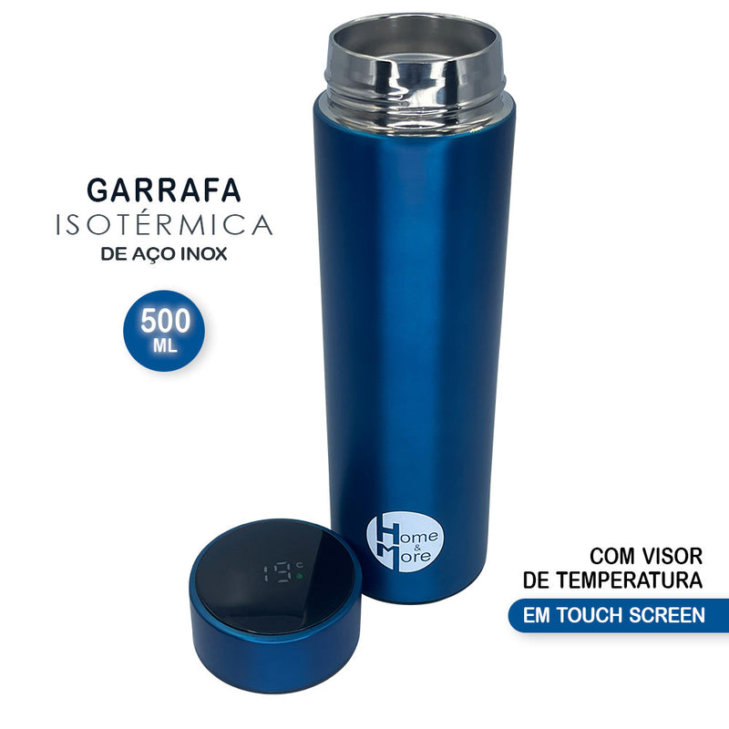 Garrafa Isotérmica em Aço Inox 500ml - Azul