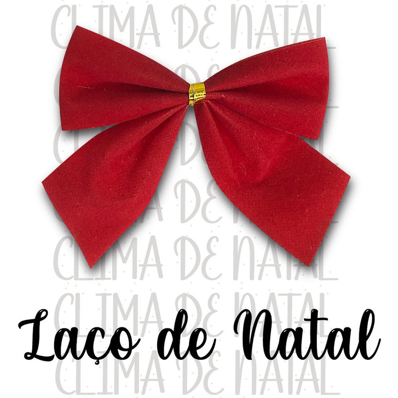 Kit 12 Laço Lacinho Veludo Natal Decoração Arvore De Natal Vermelho Presente