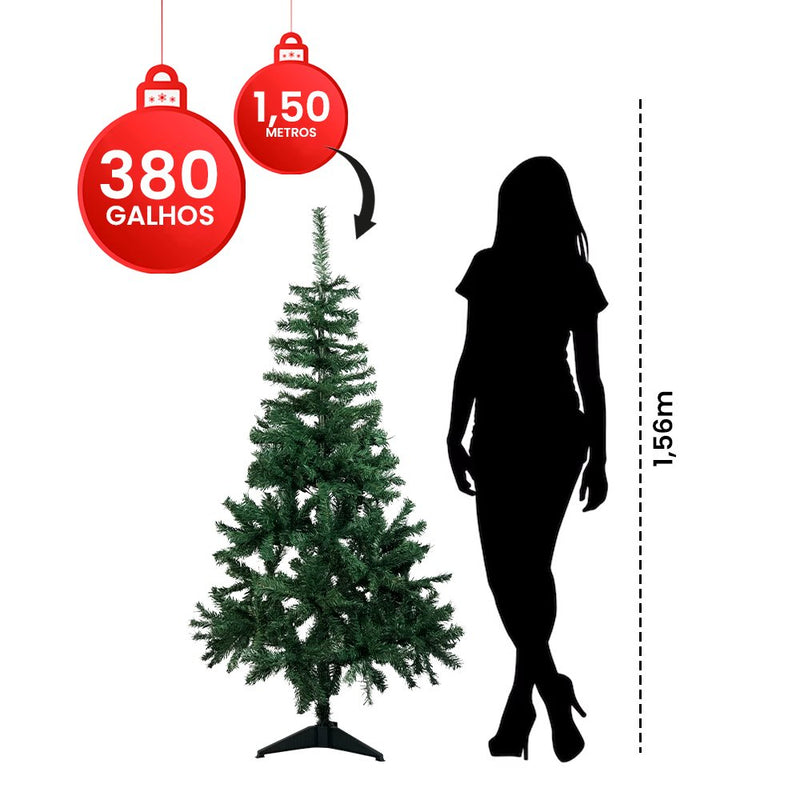 Árvore De Natal Grande Artificial Luxo 180 Cm Cheia