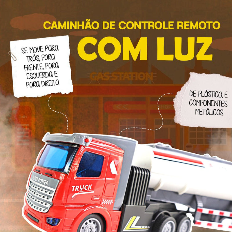 Caminhão Tanque de Controle Remoto Com luz