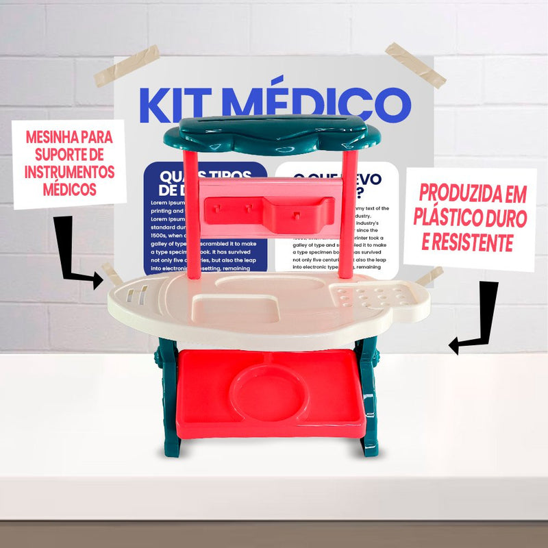 Kit Brinquedo Médico 25 peças