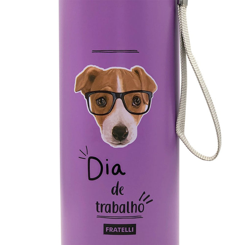 Garrafa Color Estampa Pet Inox 480ml - Roxo