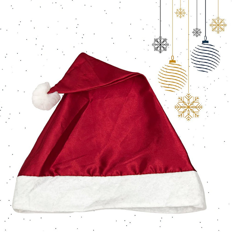 Gorro Touca De Papai Noel Linha Luxo Cetim